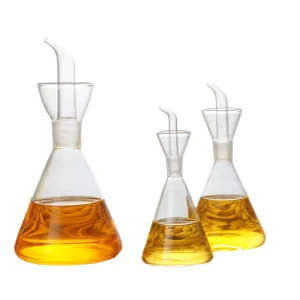 200ml 300ml 500ml Borosilicate Glass Cooking Oil Bottle Glass Olive Oil Vinegar Dispenser Bottle for Kitchen