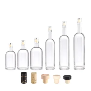 200ml 375ml 500ml 700ml 750ml 1000ml Customized Unique Vodka Whiskey Tequila Super Flint Silkscreen Printing Decal Glass Bottles