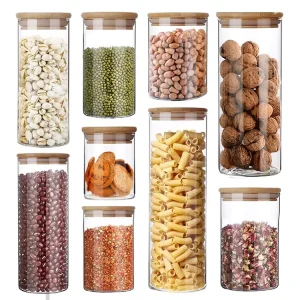 200ml 400ml Custom Borosilicate Clear Glass Jar Food Storage Container