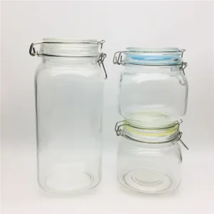 200ml 500ml 1000ml Airtight Glass Canning Jars with Clip Lids for Food and Grain Storage