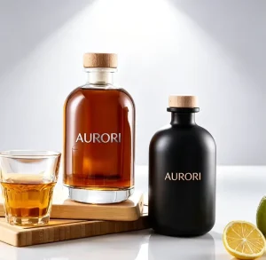 200ml 500ml and 750ml Empty Glass Bottles for Vodka Gin Spirits Whiskey and Coffee Liqueur Featuring Cork Stoppers
