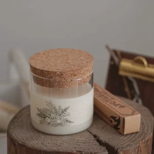 200ml 6 oz 8 oz Heat-Resistant Clear Glass Candle Jar with Cork Lid