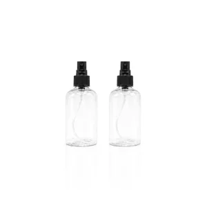 200ml 6.7oz Clear PET Spray Bottle With Black Fine Mist Sprayer Refillable Travel Container for Skincare Toner Bottle