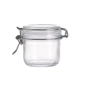 200ml Airtight Glass Canning Jar with Stainless Steel Clamp for Preserving Jam
