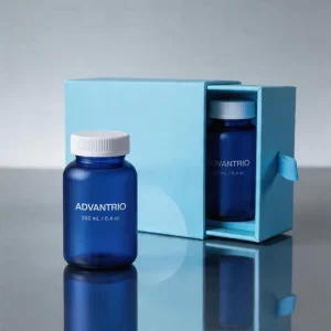 200ml Blue Glass Pill Bottles for Tablets and Capsules