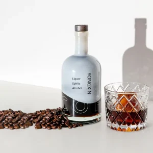 200ml Custom Vodka Whiskey Glass Bottle with Cork