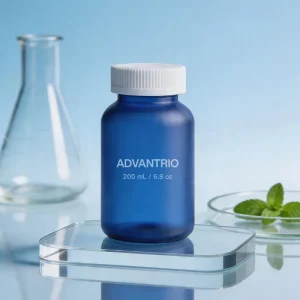 200ml Dark Blue Glass Pill Bottle Empty Wide Mouth Tablet and Capsule Container with Labeling