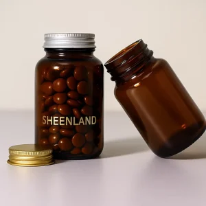 200ml Empty Pharmaceutical Amber Glass Jar for Capsules and Medicines