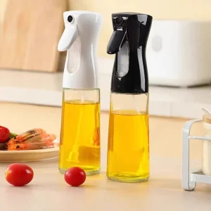 200ml Glass Oil Spray Bottle for Air Fryer, BBQ, Oven and Kitchen Use