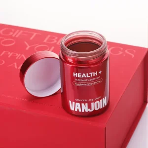 200ml Glass Vitamin Bottle with Cap for 60 Capsules