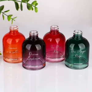 200ml Gradient Colored Glass Reed Diffuser Bottle for Home Fragrance and Aromatherapy
