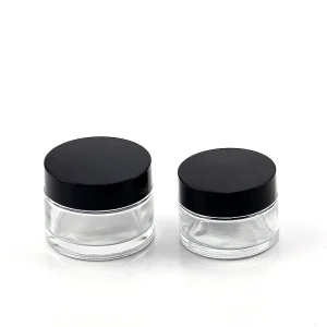 20g 20ml Round Clear Glass Jars with Lids Cosmetic Storage Packaging Round Glass Jars