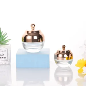 20g 50g Glass Cosmetic and Face Cream Jars with Golden Lids