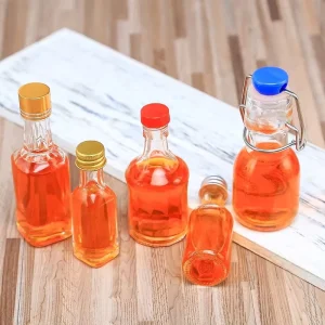 20ml 30ml 40ml 50ml 70ml 100ml Mini Clear Glass Bottle with Cork Lid for Olive Sauce Liquor Sample