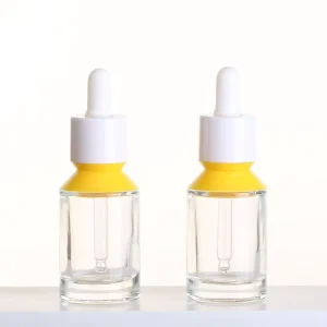 20ml Clear Glass Dropper Bottle for Face Cream & Serum Empty Cosmetic Packaging with Screen Printed Box