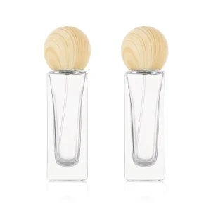 20ml Flat Square Glass Perfume Bottle with Pump Sprayer and Screw Seal
