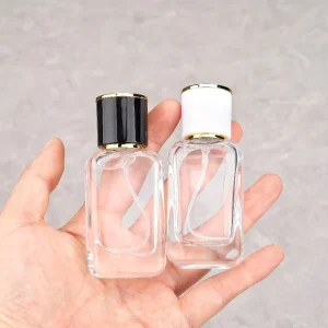20ml Glass Perfume Bottle Refillable Travel Size with Spray Atomizer Empty Screw Cap Container for Fragrance