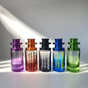 20ml Perfume Bottle Colored Glass Spray Silk Screen Printing Model R20 Screw Cap Cover Simple Style Reed