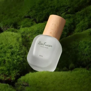 20ml Thick Bottom Glass Lotion Pump Bottle With Natural Solid Wood Cap Empty Serum Foundation Packaging For Skincare Brand