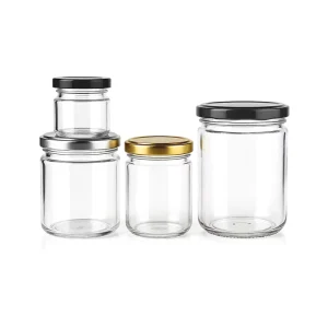 212ml 350ml 480ml 500ml 750ml 1000ml Round Glass Jars with Lid for Pickled Vegetables Chili Sauce Honey Jam and Food Canning