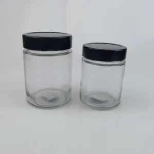 240ml Food Grade Round Straight Glass Storage Jar with Screw Cap for Pickles and Jam, 30ml-1000ml