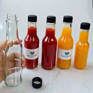 250ml 150ml Skinny Hot Sauce Glass Bottles 5 oz for Chilli Sauce
