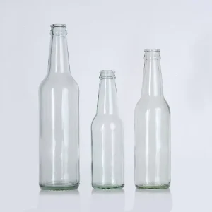 250ml 330ml 500ml Clear Glass Beer Bottle for Beer and Spring Water