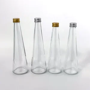 250ml/330ml Glass Juice Drinking Bottle with Aluminum Cap