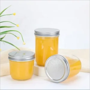250ml 350ml 500ml 750ml Honey Glass Mason Storage Jar with Metal Lid