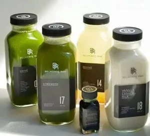 250ml 350ml 500ml Clear French Square Glass Beverage Bottle with Plastic or Aluminum Cap