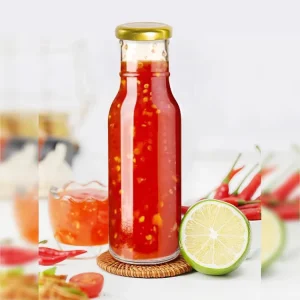 250ml 350ml 500ml Clear Glass Chili Sauce Bottles with Lids
