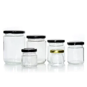 250ml 350ml 500ml Round Glass Canning Jars with Lids