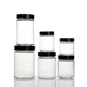 250ml 350ml 500ml Round Glass Canning Jars with Silver Lids