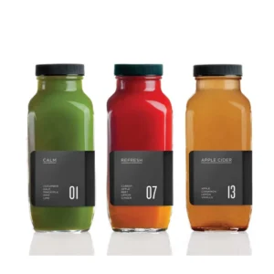 250ml 350ml 500ml Transparent Glass Beverage Bottle with Screw Cap for Milk Tequila and Storage