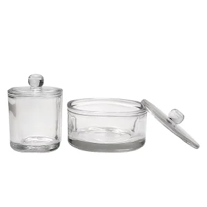 250ml 370ml Custom Clear Glass Candle Jar Screen Printing Easy Open End for Candle Making Household Decoration OEM ODM Available