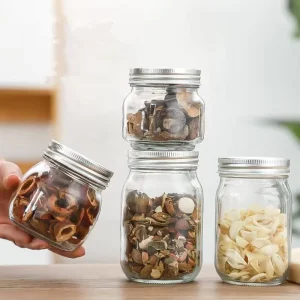 250ml 500ml 16oz 1000ml Glass Mason Jars with Split Top for Airtight Canning and Food Storage