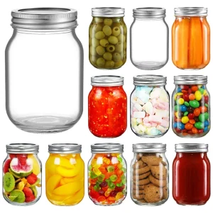 250ml 500ml 750ml 1000ml Empty Food Canning 16 oz Glass Jar with Lids