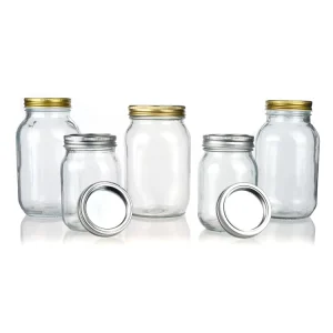250ml 500ml 750ml 1000ml Glass Canning Mason Jars with Lid