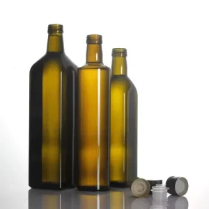 250ml 500ml 750ml 1000ml Square Antique Green Glass Olive Oil Bottle