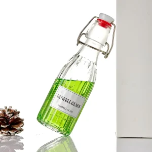 250ml 500ml 750ml 1000ml Transparent Glass Juice Water Beverage Bottle with Swing Top