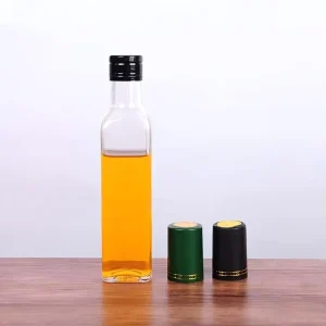 250ml 500ml 750ml Clear Glass Olive Oil Bottle with Screw Cap