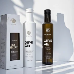 250ml 500ml Matte White or Black Round or Square Olive Oil Glass Bottle for Camellia Oil and Walnut Oil