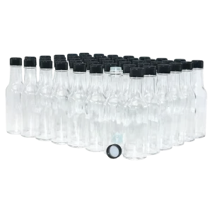 250ml 8oz Clear Empty Glass Hot Sauce Bottle with Cap for Chili Sauce Food Packaging