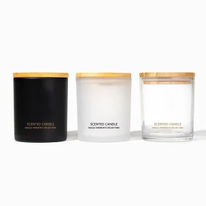 250ml 8oz Empty Glass Candle Jar with Lid