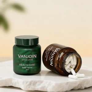250ml Amber or Green Glass Capsule Container for NAD and Health Supplements