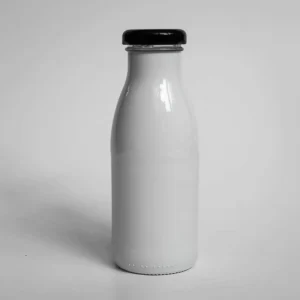250ml Clear Glass Milk Juice and Brandy Bottle with Screw Cap