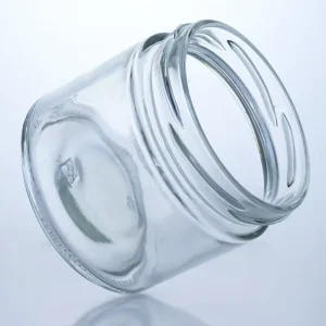 250ml Empty Transparent Round Glass Food Jar with Screw Cap