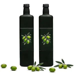 250ml Glass Olive Oil Bottle with Screw Lid, Airtight Pourer Spout