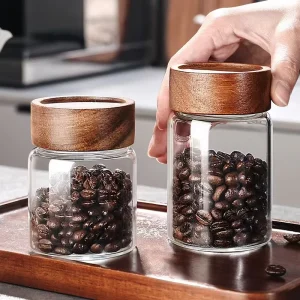 250ml Glass Spice Jars With Bamboo Lids Empty Clear Glass Bottles For Spices Dry Food Bulk Airtight Jars