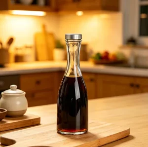250ml Narrow Waist Glass Beverage Bottle, Empty Fruit Wine Bottle with Screw Cap
